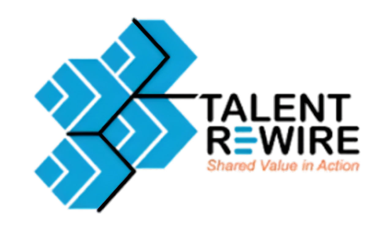 A logo for talent rewind, an event that is taking place in the uk.